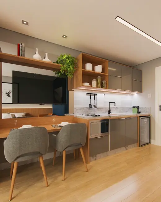 Foto 9 de Apartamento com 1 quarto à venda, 37m2 em Bacacheri, Curitiba - PR