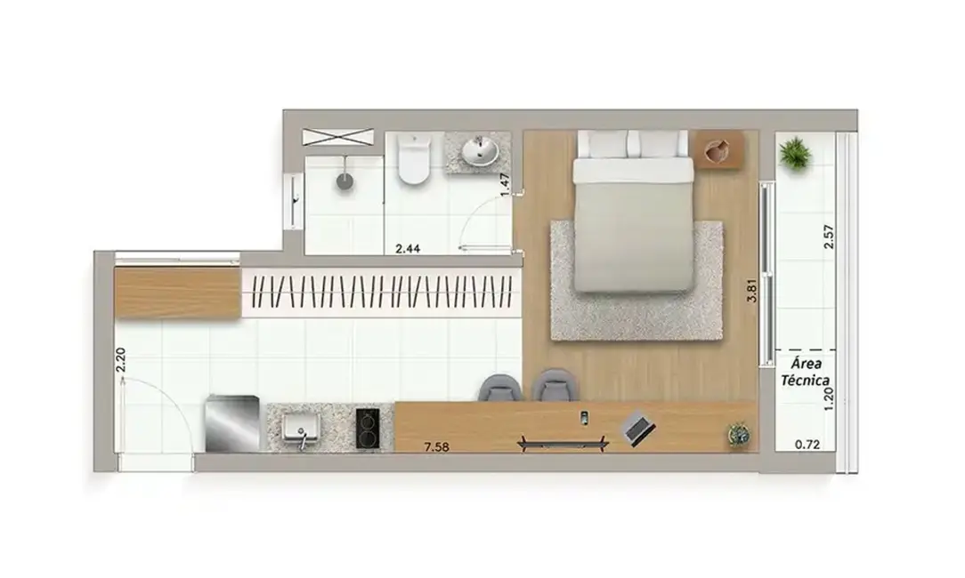Foto 6 de Apartamento com 1 quarto à venda, 59m2 em Sumaré, São Paulo - SP