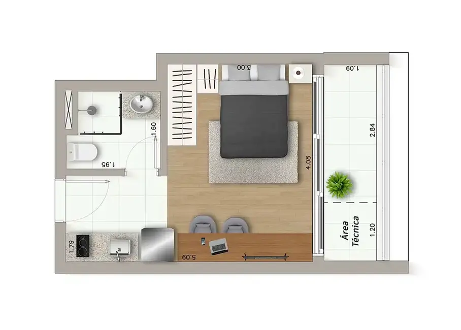Foto 4 de Apartamento com 1 quarto à venda, 51m2 em Sumaré, São Paulo - SP