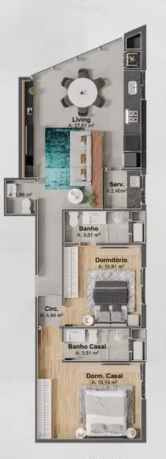 Foto 5 de Apartamento com 2 quartos à venda, 80m2 em Centro, Porto Belo - SC