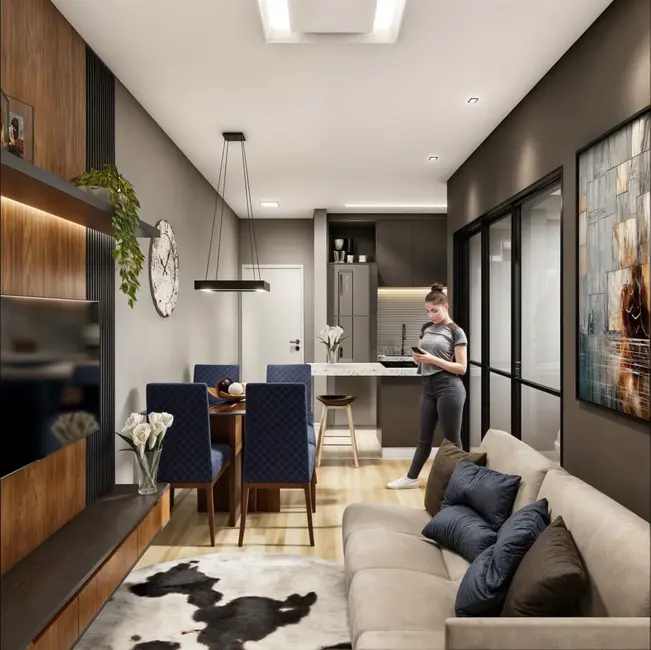 Foto 3 de Apartamento com 1 quarto à venda, 36m2 em Boqueirão, Curitiba - PR