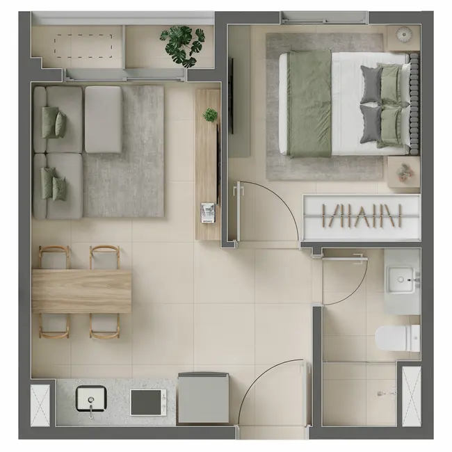 Apartamento com 1 quarto à venda, 32m2 em Indianópolis, São Paulo - SP - imagem 5 Foto 5 de Apartamento com 1 quarto à venda, 32m2 em Indianópolis, São Paulo - SP