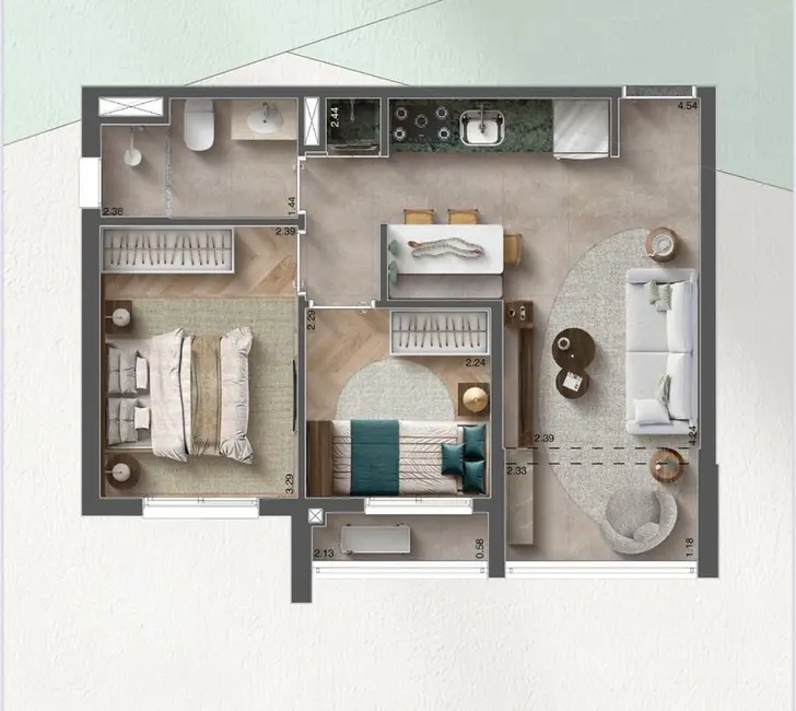 Apartamento com 2 quartos à venda, 52m2 em Vila Guarani (Z Sul), São Paulo - SP - imagem 8 Foto 8 de Apartamento com 2 quartos à venda, 52m2 em Vila Guarani (Z Sul), São Paulo - SP