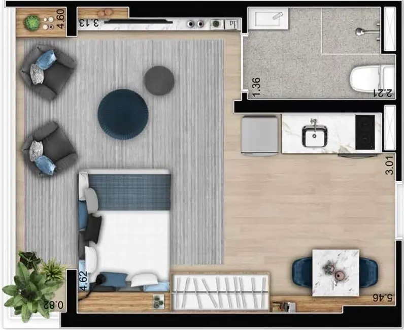 Apartamento com 1 quarto à venda, 33m2 em Butantã, São Paulo - SP - imagem 8 Foto 8 de Apartamento com 1 quarto à venda, 33m2 em Butantã, São Paulo - SP