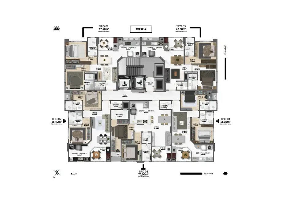 Foto 3 de Apartamento com 2 quartos à venda, 70m2 em Itapema - SC