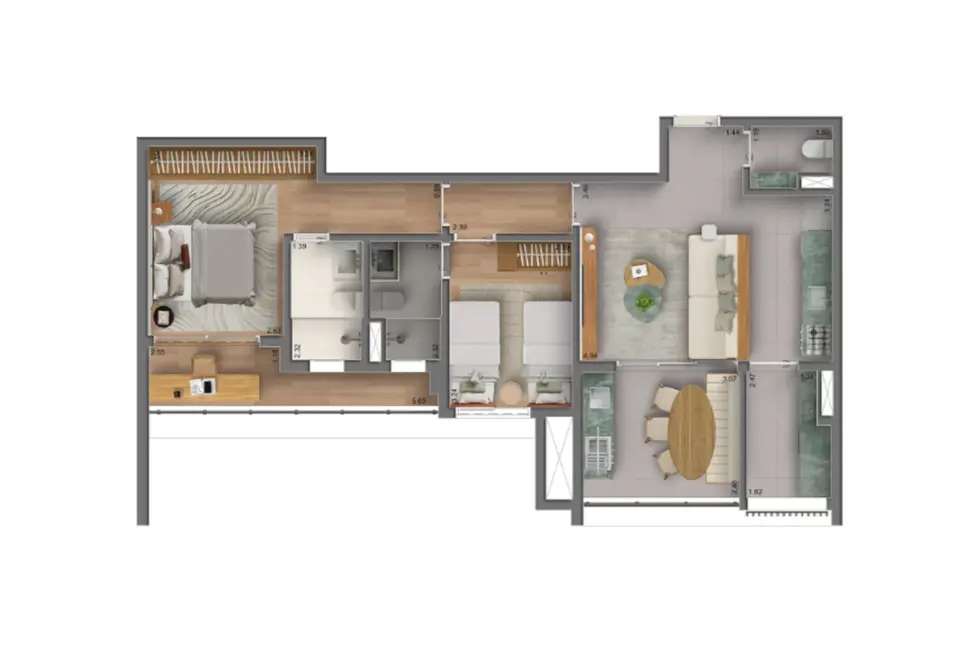 Foto 4 de Apartamento com 4 quartos à venda, 157m2 em Vila Clementino, São Paulo - SP