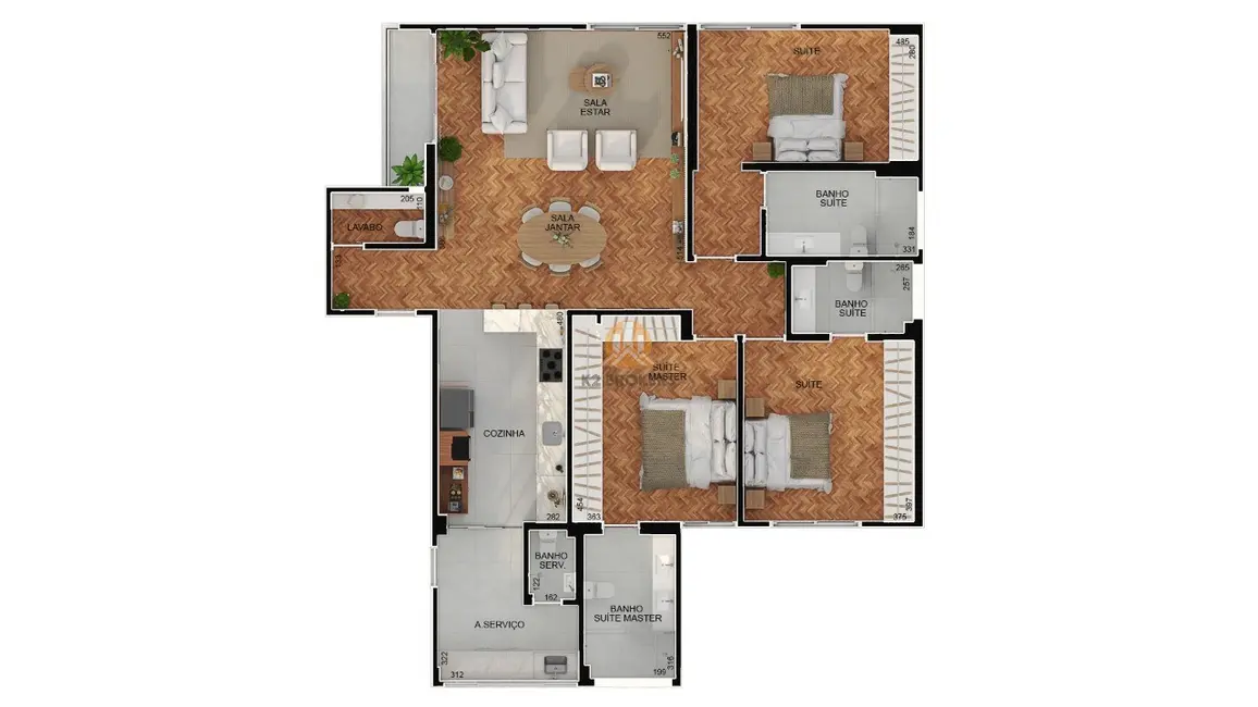 Apartamento com 3 quartos à venda, 176m2 em Santa Cecília, São Paulo - SP - imagem 4 Foto 4 de Apartamento com 3 quartos à venda, 176m2 em Santa Cecília, São Paulo - SP