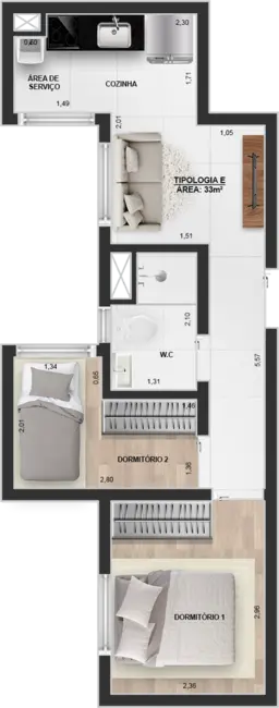 Apartamento com 1 quarto à venda, 52m2 em Itaquera, São Paulo - SP - imagem 9 Foto 9 de Apartamento com 1 quarto à venda, 52m2 em Itaquera, São Paulo - SP