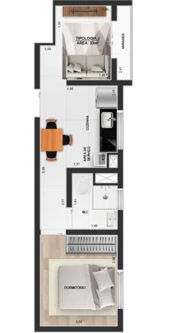 Apartamento com 2 quartos à venda, 49m2 em Itaquera, São Paulo - SP - imagem 8 Foto 8 de Apartamento com 2 quartos à venda, 49m2 em Itaquera, São Paulo - SP