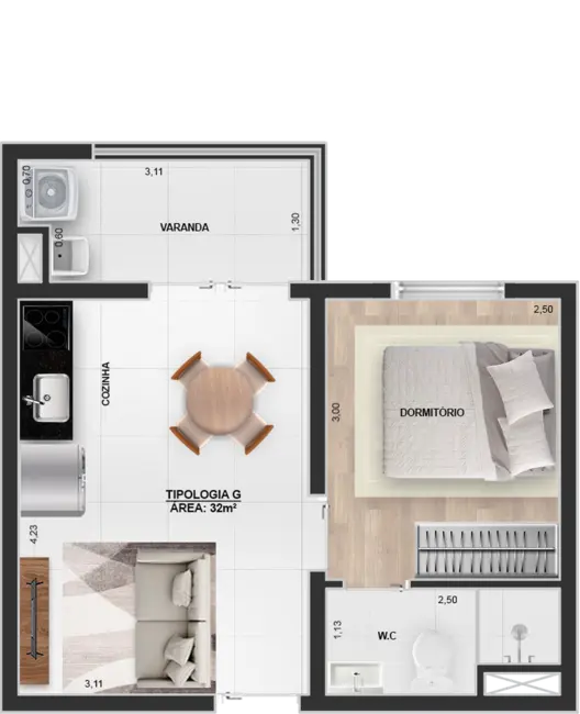 Apartamento com 2 quartos à venda, 51m2 em Vila Carrão, São Paulo - SP - imagem 3 Foto 3 de Apartamento com 2 quartos à venda, 51m2 em Vila Carrão, São Paulo - SP