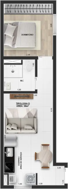 Foto 7 de Apartamento com 1 quarto à venda, 41m2 em Vila Ema, São Paulo - SP