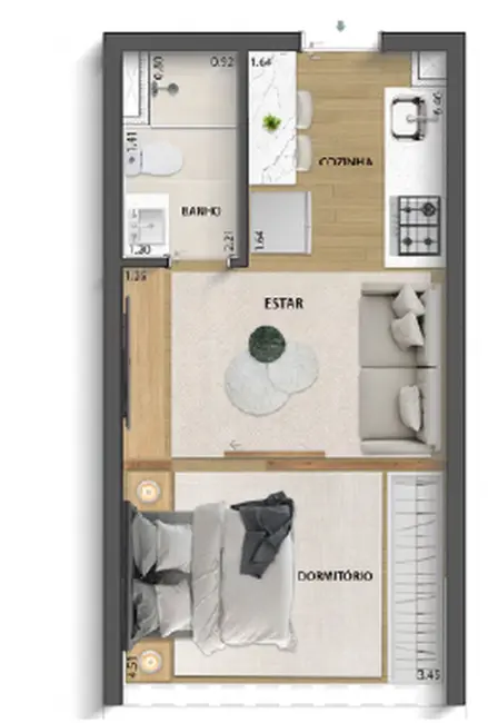 Foto 6 de Apartamento com 1 quarto à venda, 64m2 em Perdizes, São Paulo - SP