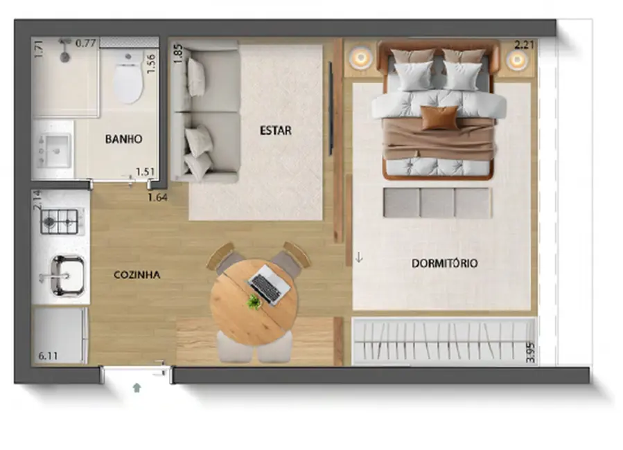 Foto 8 de Apartamento com 1 quarto à venda, 41m2 em Perdizes, São Paulo - SP