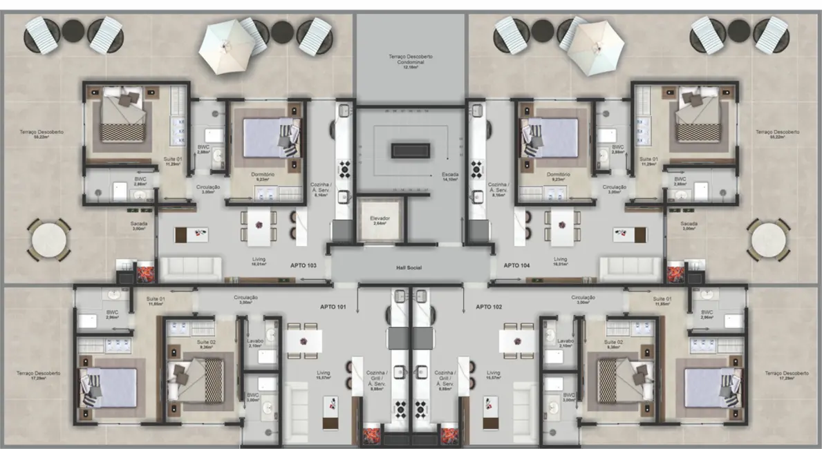 Foto 6 de Apartamento com 2 quartos à venda, 84m2 em Centro, Balneario Camboriu - SC