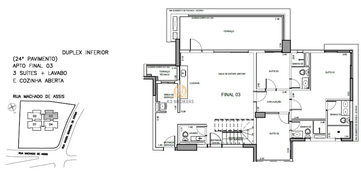 Foto 2 de Apartamento com 4 quartos à venda, 276m2 em Centro, Osasco - SP