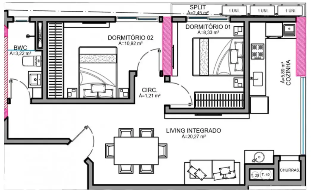 Apartamento com 2 quartos à venda, 65m2 em Porto Belo - SC - imagem 5 Foto 5 de Apartamento com 2 quartos à venda, 65m2 em Porto Belo - SC