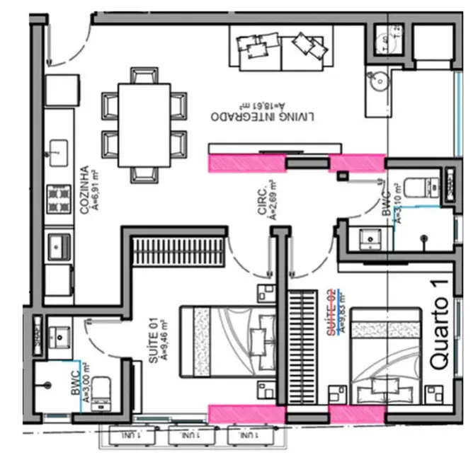 Foto 6 de Apartamento com 1 quarto à venda, 42m2 em Porto Belo - SC