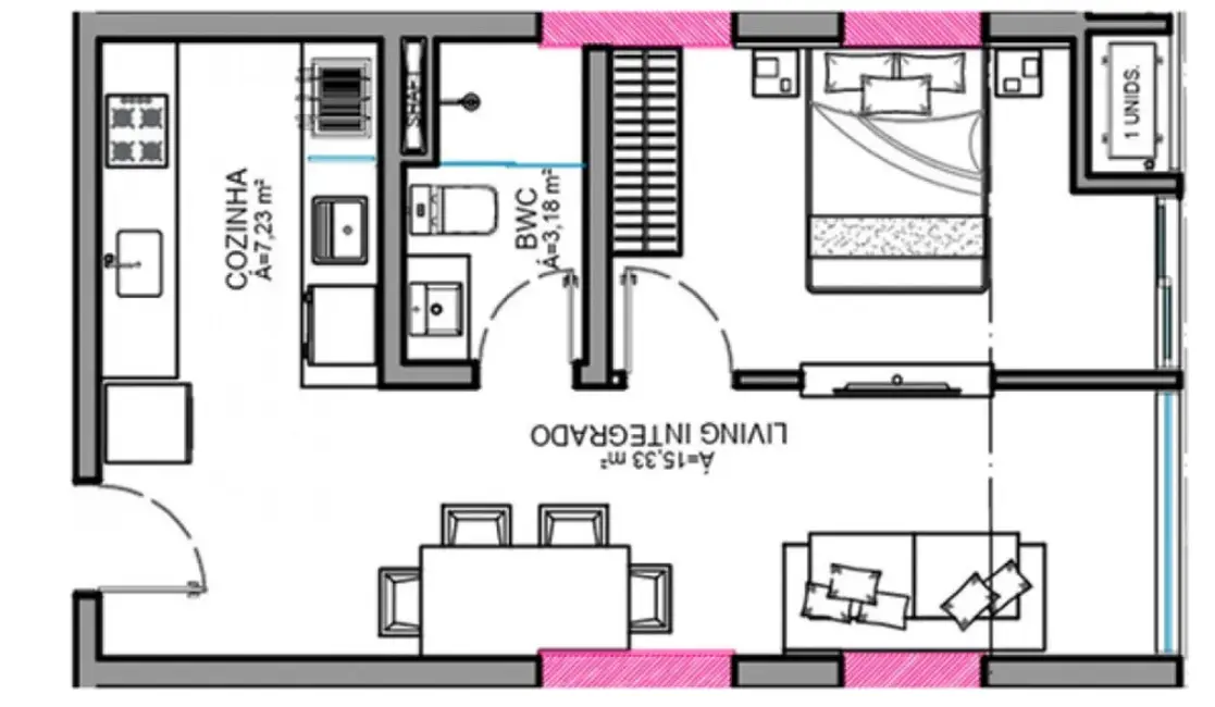 Foto 4 de Apartamento com 1 quarto à venda, 42m2 em Porto Belo - SC