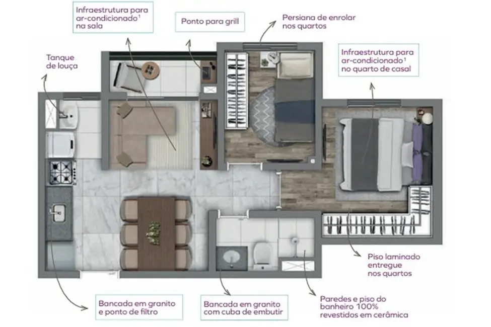 Foto 1 de Apartamento com 2 quartos à venda, 38m2 em Belenzinho, São Paulo - SP