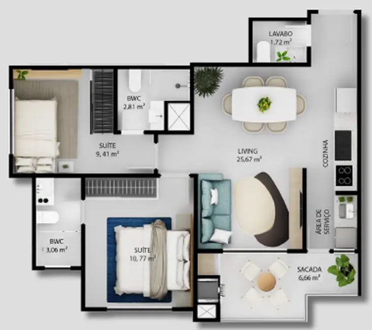 Foto 7 de Apartamento com 2 quartos à venda, 107m2 em Nações, Balneario Camboriu - SC