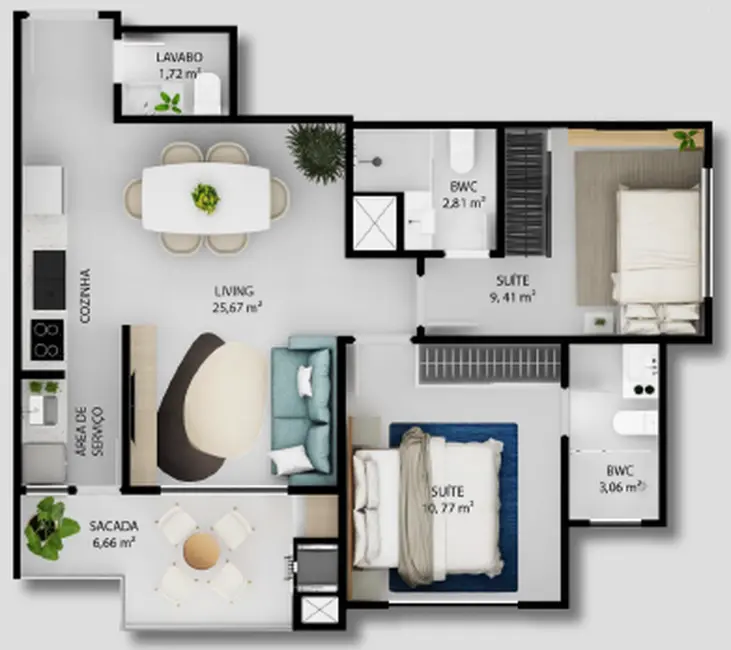 Foto 6 de Apartamento com 2 quartos à venda, 89m2 em Nações, Balneario Camboriu - SC