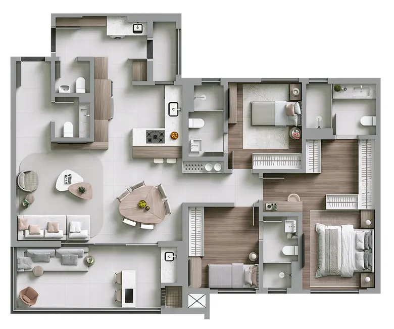 Foto 9 de Apartamento com 3 quartos à venda, 219m2 em Mercês, Curitiba - PR