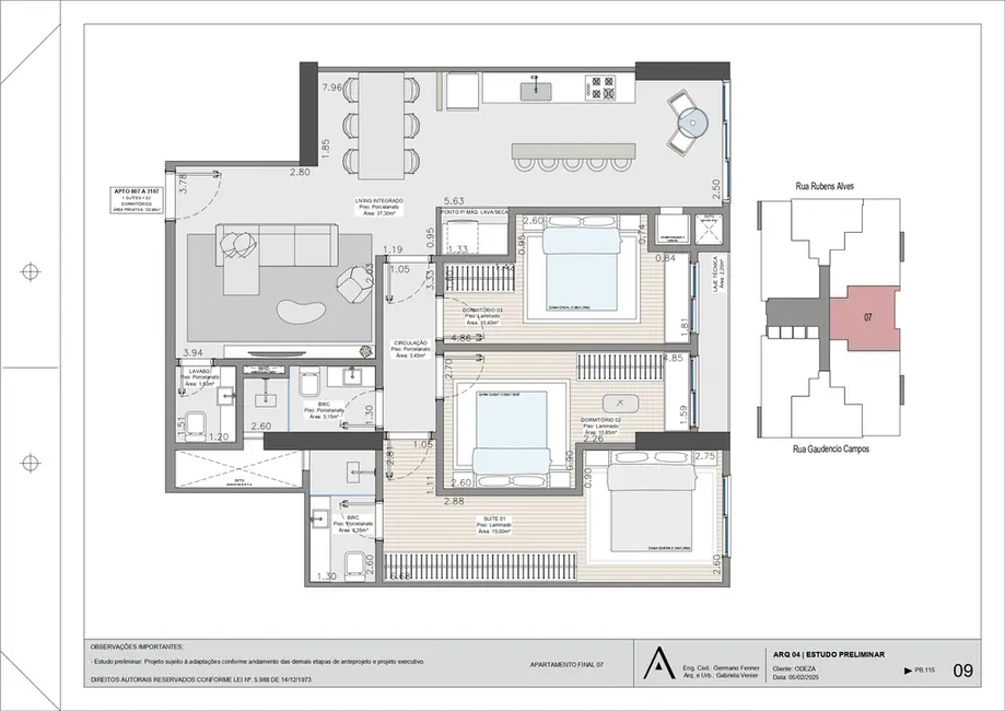Foto 7 de Apartamento com 3 quartos à venda, 103m2 em Porto Belo - SC