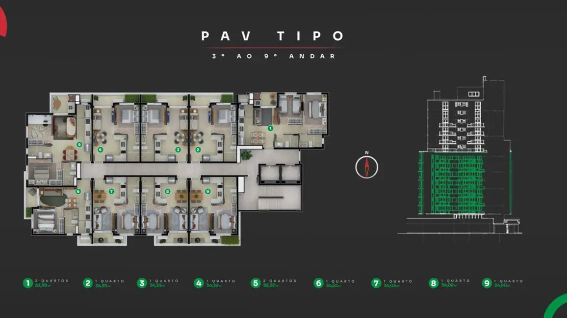 Foto 18 de Apartamento com 1 quarto à venda, 30m2 em Água Verde, Curitiba - PR