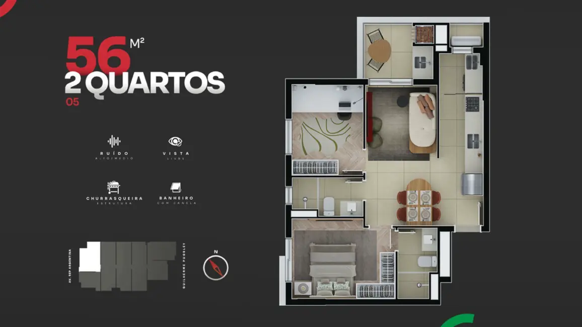 Foto 20 de Apartamento com 1 quarto à venda, 30m2 em Água Verde, Curitiba - PR