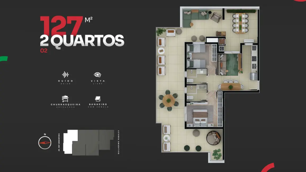 Foto 27 de Apartamento com 1 quarto à venda, 30m2 em Água Verde, Curitiba - PR