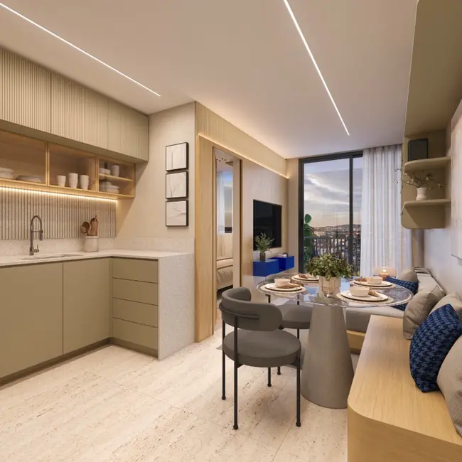 Foto 4 de Apartamento com 1 quarto à venda, 34m2 em Água Verde, Curitiba - PR