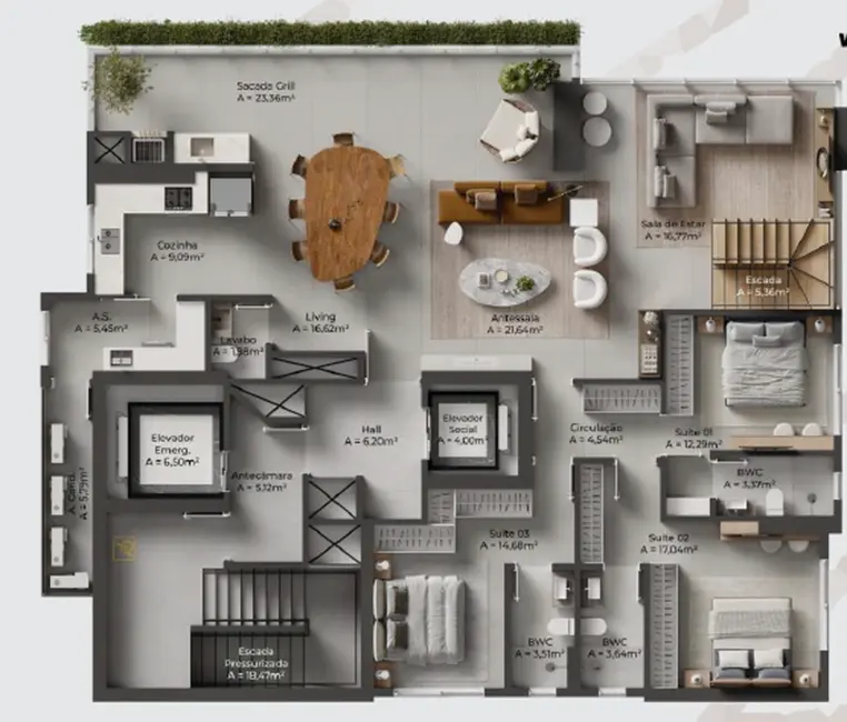 Foto 33 de Apartamento com 5 quartos à venda, 304m2 em Centro, Balneario Camboriu - SC