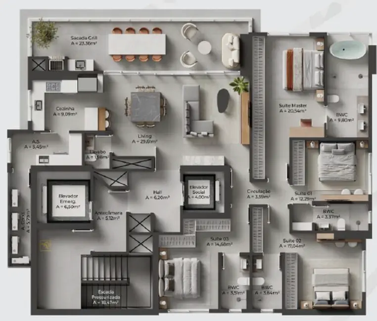 Foto 32 de Apartamento com 5 quartos à venda, 304m2 em Centro, Balneario Camboriu - SC