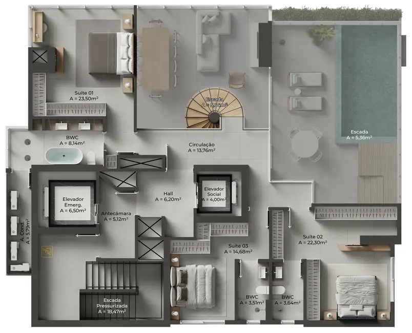 Foto 36 de Apartamento com 5 quartos à venda, 304m2 em Centro, Balneario Camboriu - SC