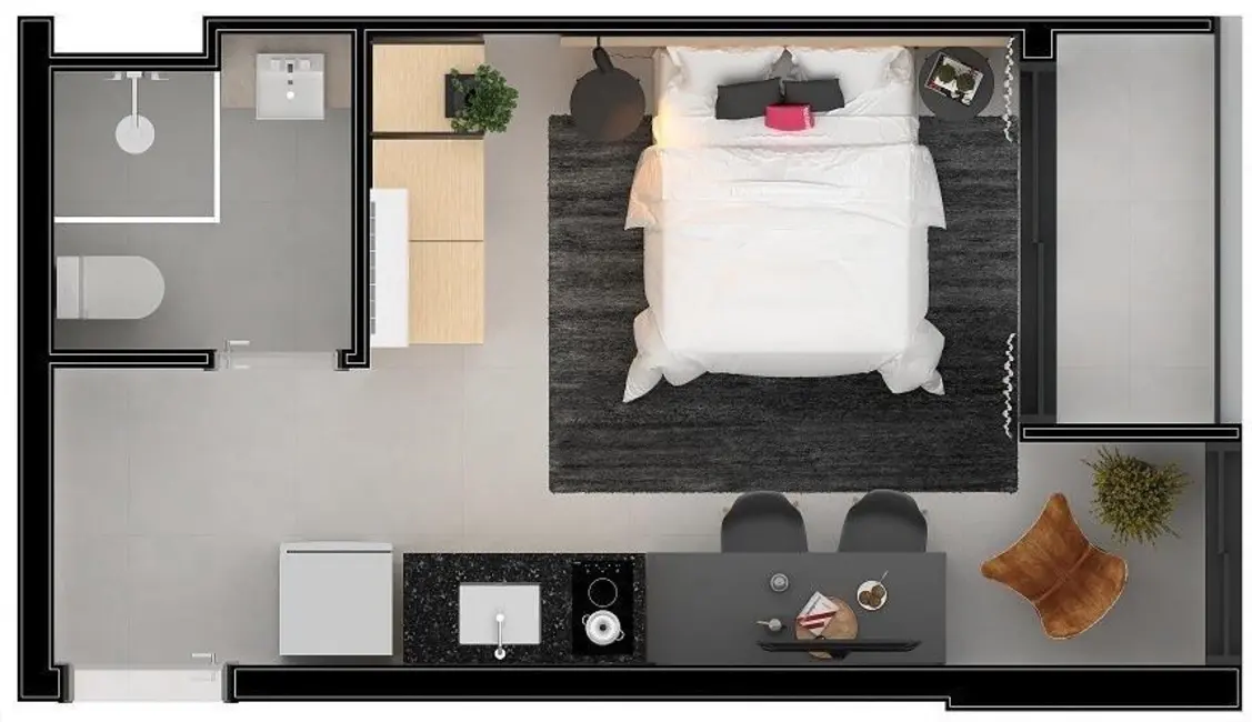 Apartamento com 1 quarto à venda, 24m2 em Vila Olímpia, São Paulo - SP - imagem 8 Foto 8 de Apartamento com 1 quarto à venda, 24m2 em Vila Olímpia, São Paulo - SP