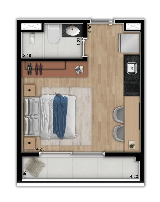 Apartamento com 2 quartos à venda, 39m2 em Bom Retiro, São Paulo - SP - imagem 9 Foto 9 de Apartamento com 2 quartos à venda, 39m2 em Bom Retiro, São Paulo - SP