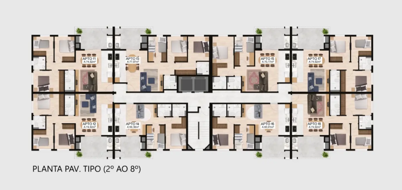 Foto 5 de Apartamento com 3 quartos à venda, 75m2 em Boa Vista, Curitiba - PR