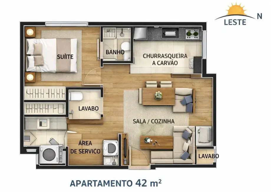 Foto 3 de Apartamento com 2 quartos à venda, 60m2 em Itapema - SC