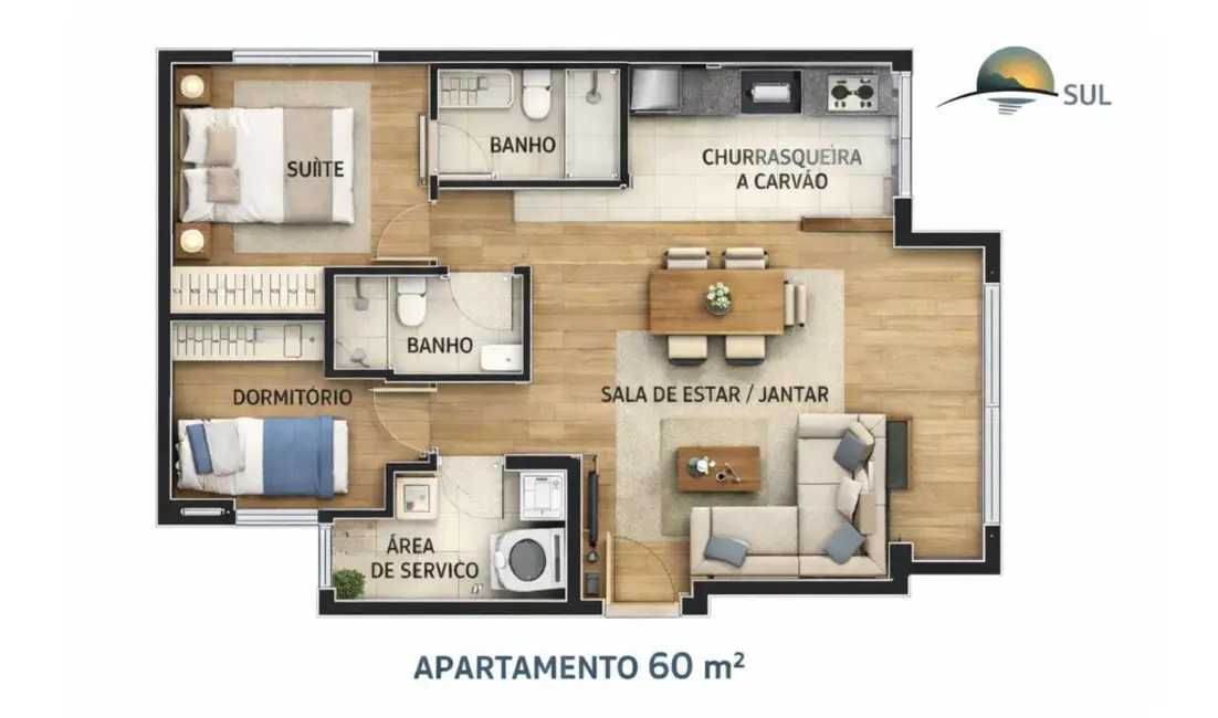 Foto 4 de Apartamento com 1 quarto à venda, 30m2 em Itapema - SC