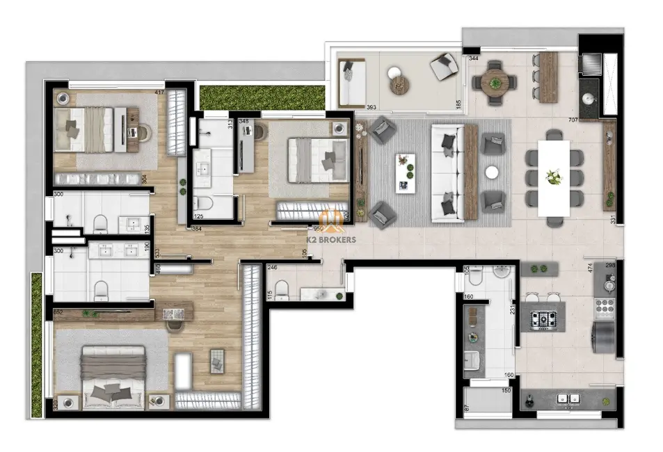 Foto 2 de Apartamento com 3 quartos à venda, 171m2 em Bigorrilho, Curitiba - PR