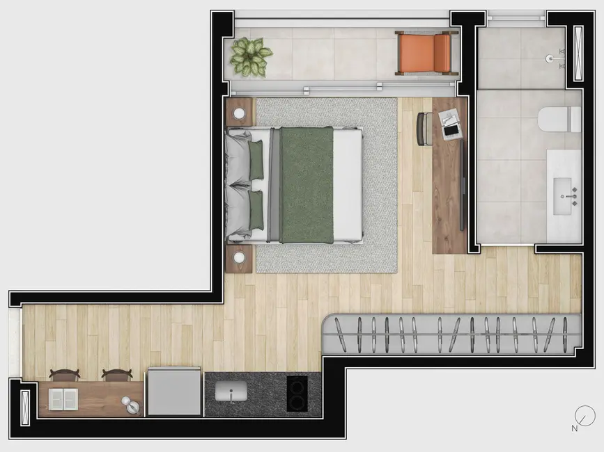 Foto 9 de Apartamento com 1 quarto à venda, 32m2 em Pinheiros, São Paulo - SP