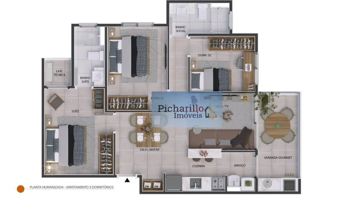 Foto 6 de Apartamento com 3 quartos à venda, 74m2 em Centro, Sao Carlos - SP