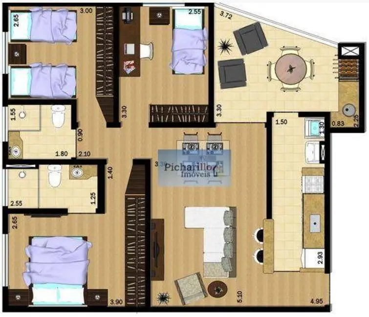 Foto 8 de Apartamento com 3 quartos à venda, 115m2 em Centro, Sao Carlos - SP