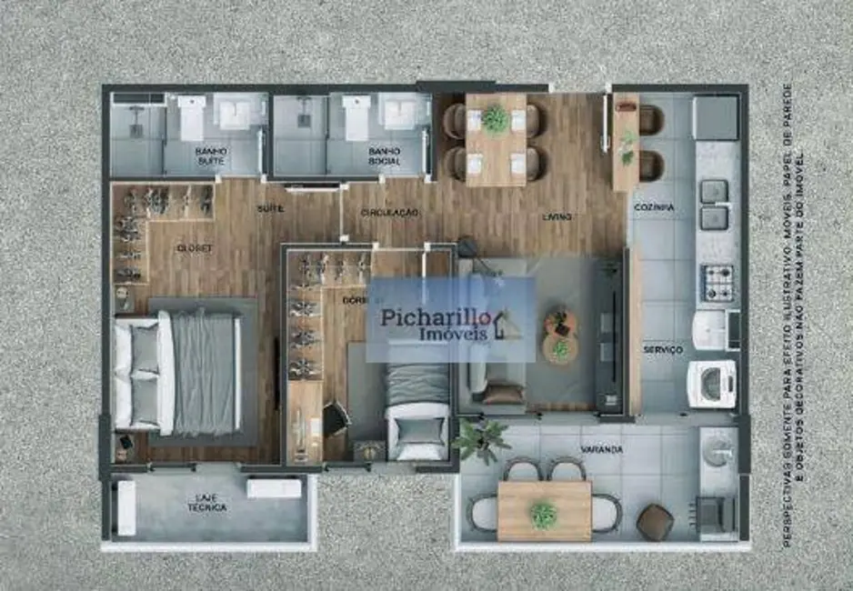Foto 2 de Apartamento com 2 quartos à venda, 59m2 em Parque Faber Castell I, Sao Carlos - SP