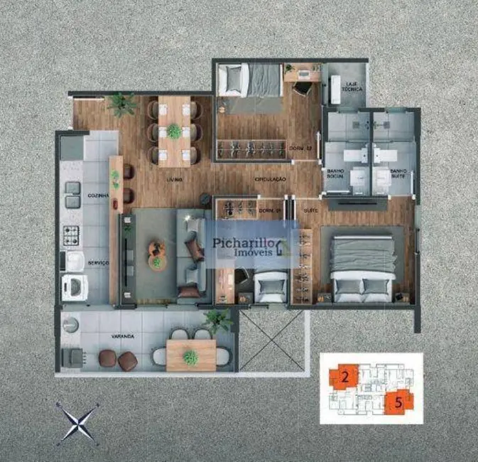 Foto 2 de Apartamento com 3 quartos à venda, 73m2 em Parque Faber Castell I, Sao Carlos - SP