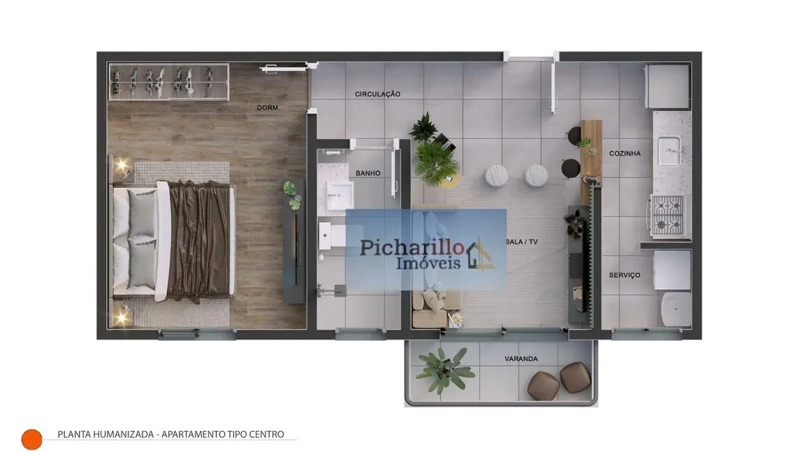 Foto 5 de Apartamento com 1 quarto à venda, 45m2 em Jardim Lutfalla, Sao Carlos - SP