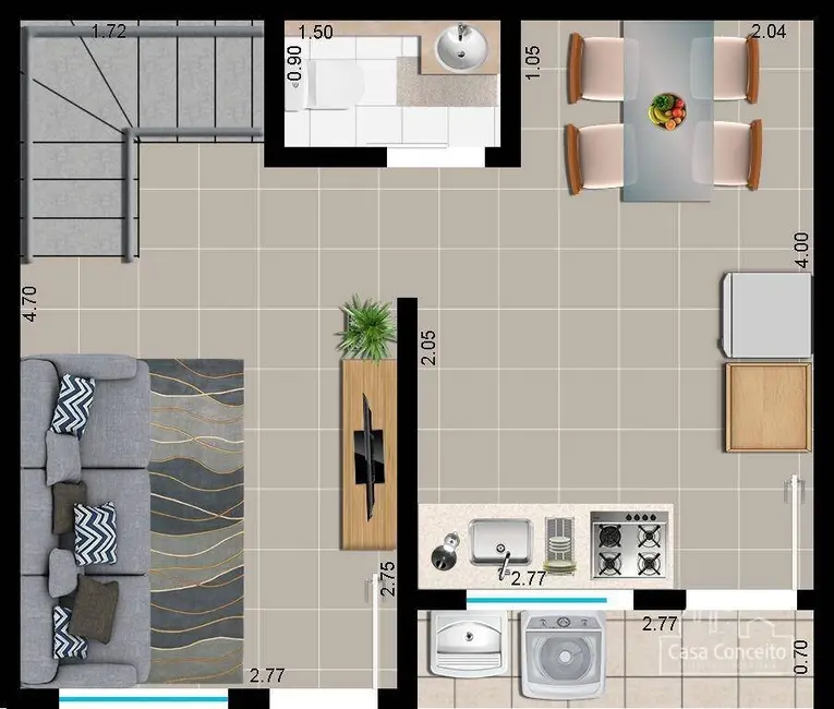 Foto 9 de Sobrado com 2 quartos à venda, 59m2 em Jardim Wanel Ville IV, Sorocaba - SP