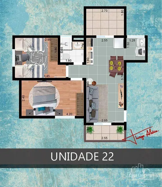 Apartamento com 2 quartos à venda, 46m2 em Central Parque Sorocaba, Sorocaba - SP - imagem 8 Foto 8 de Apartamento com 2 quartos à venda, 46m2 em Central Parque Sorocaba, Sorocaba - SP