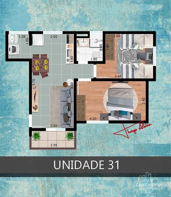 Apartamento com 2 quartos à venda, 51m2 em Central Parque Sorocaba, Sorocaba - SP - imagem 8 Foto 8 de Apartamento com 2 quartos à venda, 51m2 em Central Parque Sorocaba, Sorocaba - SP