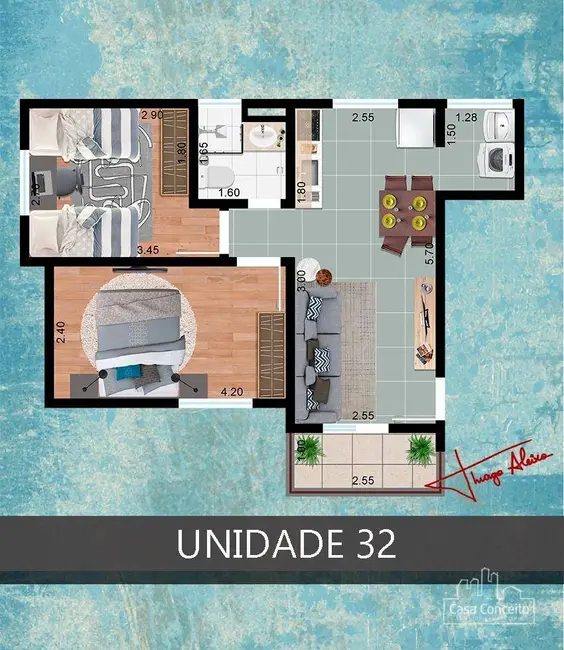 Apartamento com 2 quartos à venda, 51m2 em Central Parque Sorocaba, Sorocaba - SP - imagem 7 Foto 7 de Apartamento com 2 quartos à venda, 51m2 em Central Parque Sorocaba, Sorocaba - SP